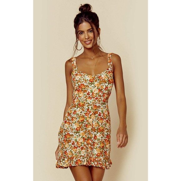 blue thigh split dress